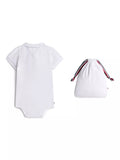 Tommy Hilfiger baby polo bodysuit gift set white, imported from the UK