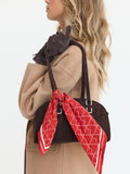 Mint Velvet suede crescent shoulder bag brown, imported from the UK