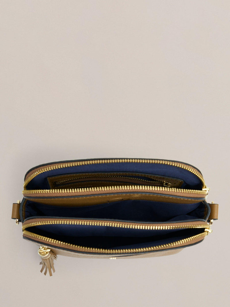 Hobbs pure leather crossbody bag in tan, UK version