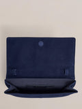 Hobbs Ashley Pure Suede Clutch Bag Midnight Navy, UK version