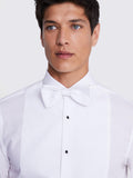 Moss Marcella cotton self-tie bow tie in white (British brand)