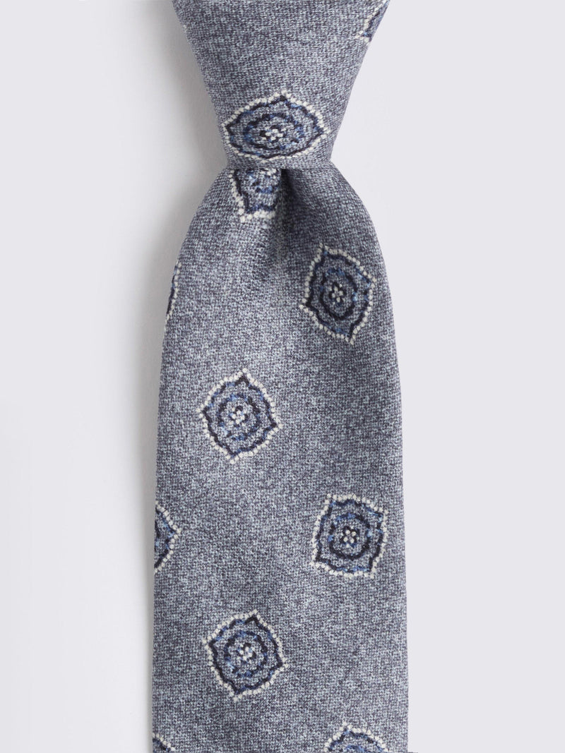 Moss Italian silk medallion tie (British brand)