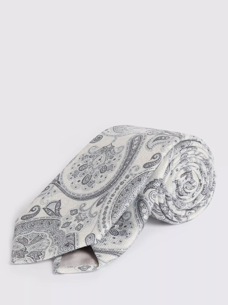 Moss Italian Silk Paisley Tie