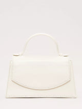 John Lewis Phase Eight Top Handle Pure Leather Evening Clutch Bag, Cream- Buy online at McGrocer