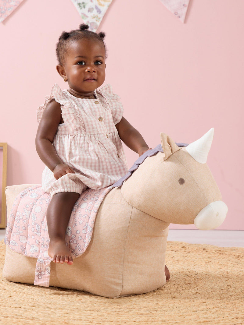 Tutti Bambini Uma unicorn ride-on bean bag (British brand)