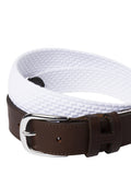 Hackett London braided belt optic white - imported from the UK