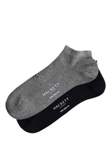 John Lewis Hackett London Combed Cotton Trainer Socks Pack of 2 Navy- Buy online at McGrocer