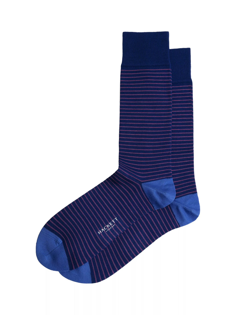 Hackett London Combed Jacquard Striped Crew Socks