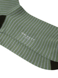 Hackett London cotton rich stripe socks stone green UK version