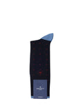 Hackett London H logo cotton blend socks ink blue multi, UK version