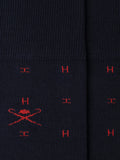 Hackett London H logo cotton blend socks ink blue multi, UK version