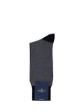 Hackett London cotton blend birds-eye jacquard socks in ink blue, UK version