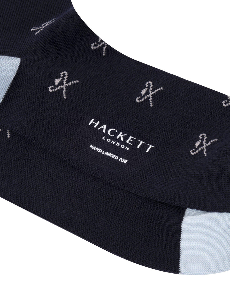 Hackett London logo cotton rich socks ink blue, imported from the UK