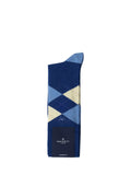 Hackett London argyle patterned crew socks in electric blue (British brand)