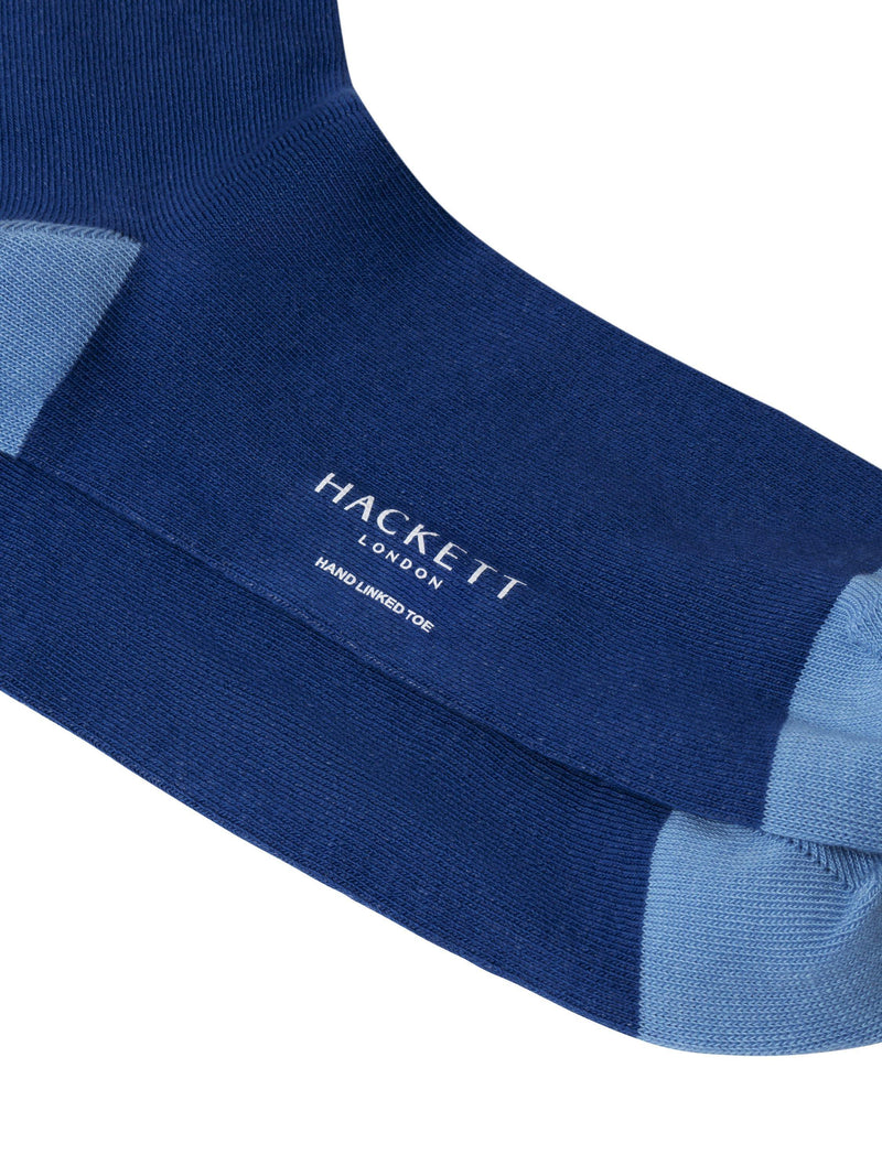 Hackett London argyle patterned crew socks in electric blue (British brand)