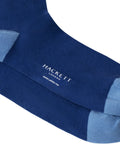 Hackett London argyle patterned crew socks in electric blue (British brand)