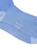 Hackett London bright blue herringbone cotton socks, UK version
