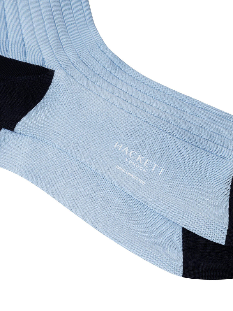 Hackett London solid colour logo cotton socks (British brand)