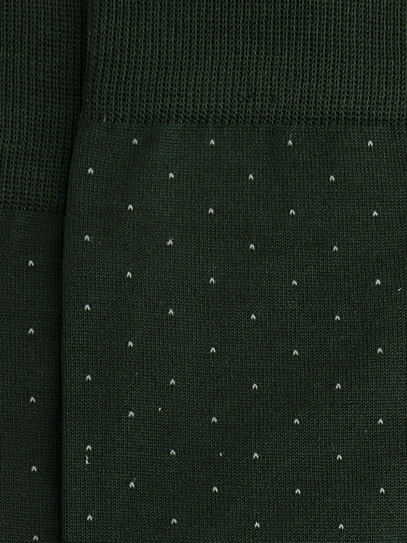 Hackett London polka dot socks in bottle green (British brand)