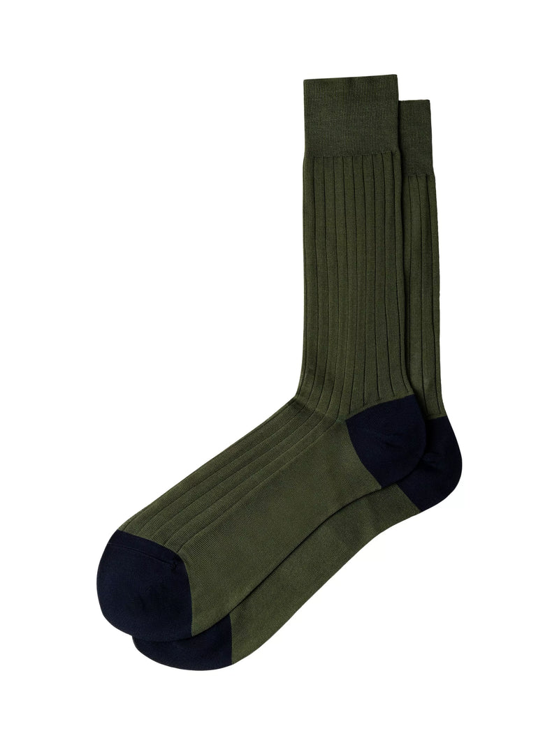 Hackett London Cotton Ribbed Crew Socks
