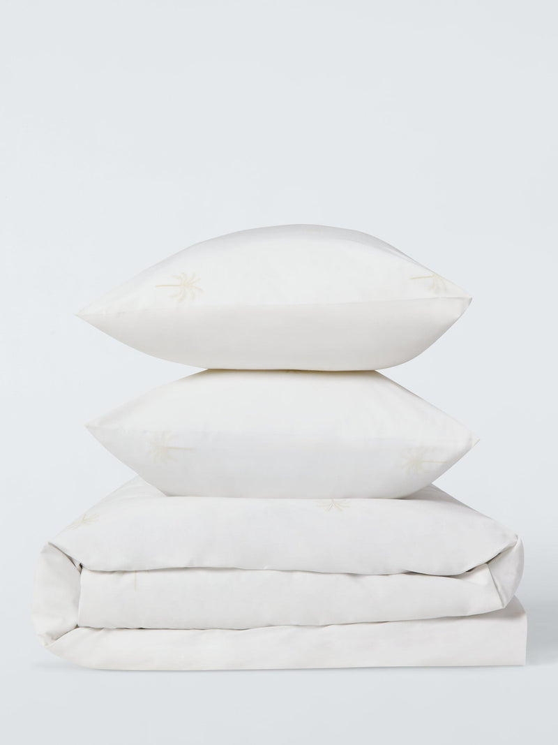 John Lewis duvet cover set palm print natural double, UK version