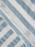 John Lewis blue stripe seersucker duvet cover set double - British product