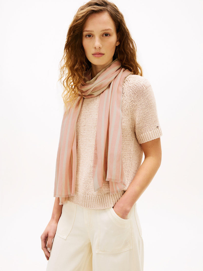 Tommy Hilfiger rose striped scarf - (British brand)