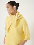 HUSH wool rich scarf in Mellow Yellow 114cm (British brand)