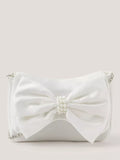 Monsoon kids pearl bow satin evening bag, UK version
