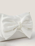 Monsoon kids pearl bow satin evening bag, UK version