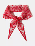 Mint Velvet Paisley Print Beaded Scarf, Red/Multi, One Size