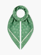 John Lewis Brora Patchwork Pure Wool Scarf Thyme- Buy online at McGrocer