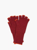 Brora fingerless cashmere gloves Paprika Spice, UK version