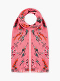Brora coral wool scarf 200cm, imported from the UK