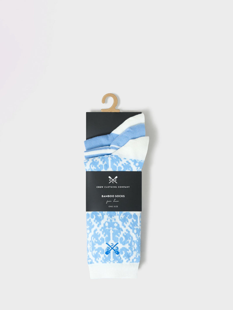 Crew Clothing bamboo socks pack of 3 navy blue, UK version
