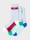 Crew Clothing colour block bamboo rich socks pack of 3 (British brand)
