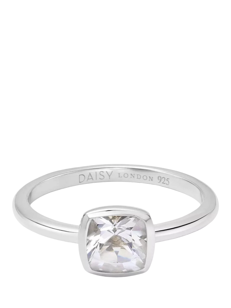 Daisy London White Topaz Birthstone Ring