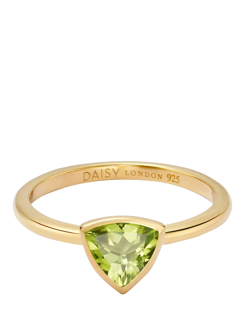 Daisy London peridot ring 925 sterling silver (British brand)