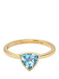 Daisy London opal birthstone ring gold plated sterling silver, imported from the UK