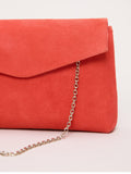 Phase Eight orange suede clutch bag, imported from the UK