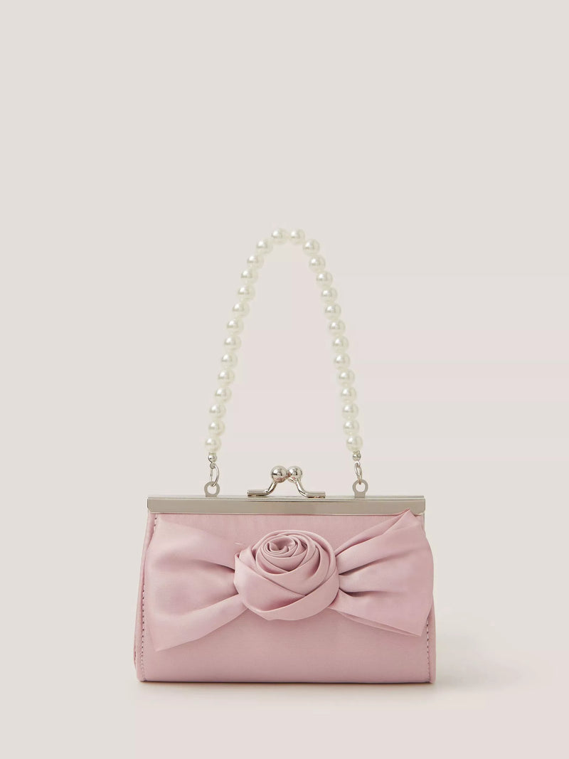 Monsoon Kids' Satin Rose Bow Mini Bag