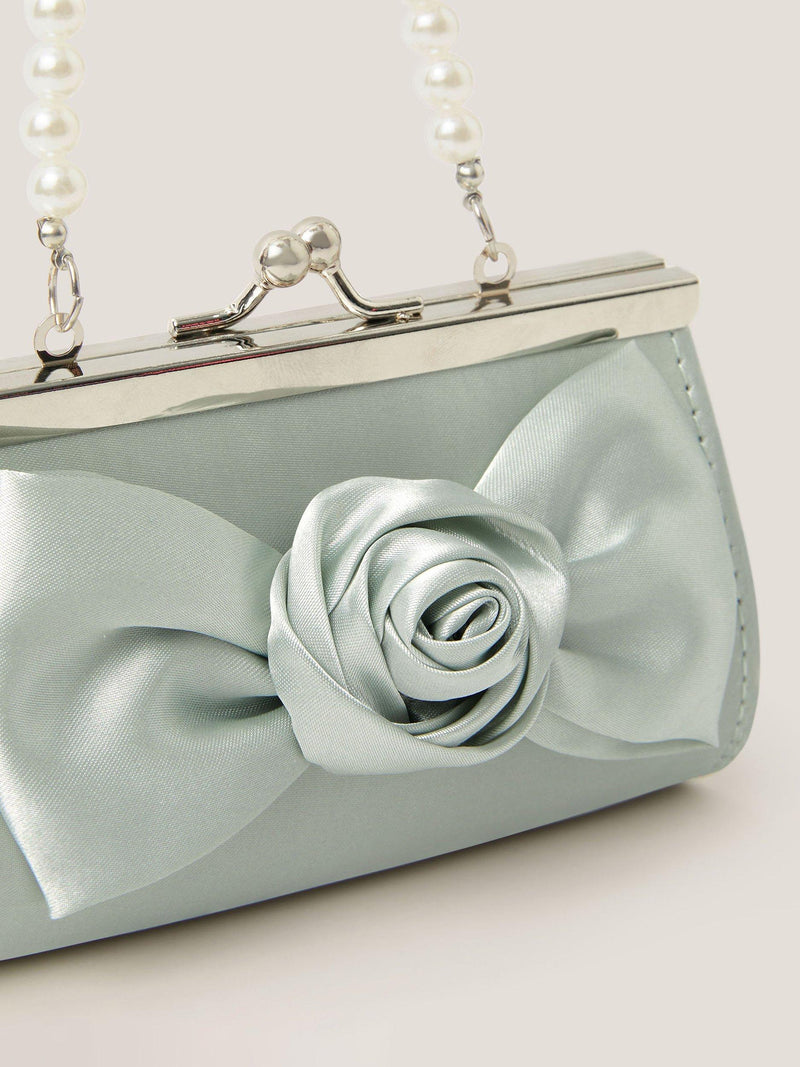 Monsoon kids satin rose bow mini bag (British brand)