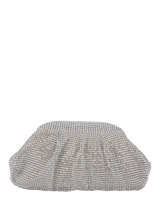 John Lewis Paradox London Dianne Ruched Clutch Bag Silver- Buy online at McGrocer