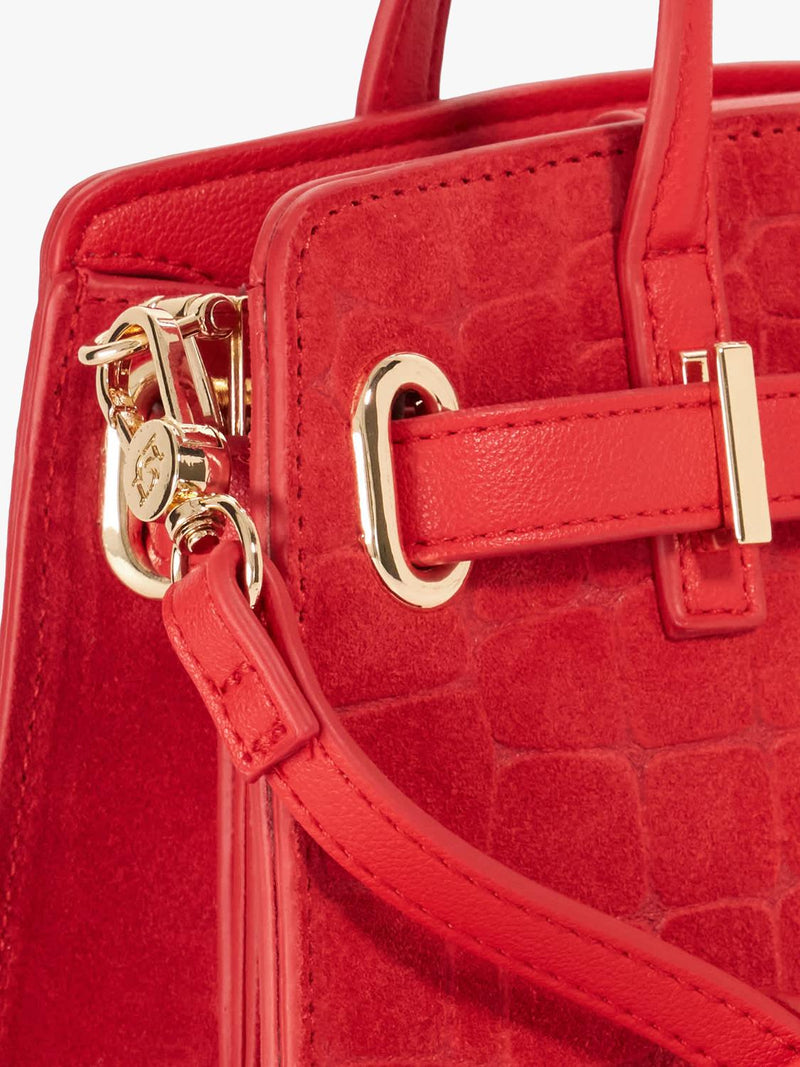 Dune London Dinkydefine mini tote in red, UK version
