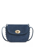 Celtic & Co. suede crossbody bag navy (British brand)