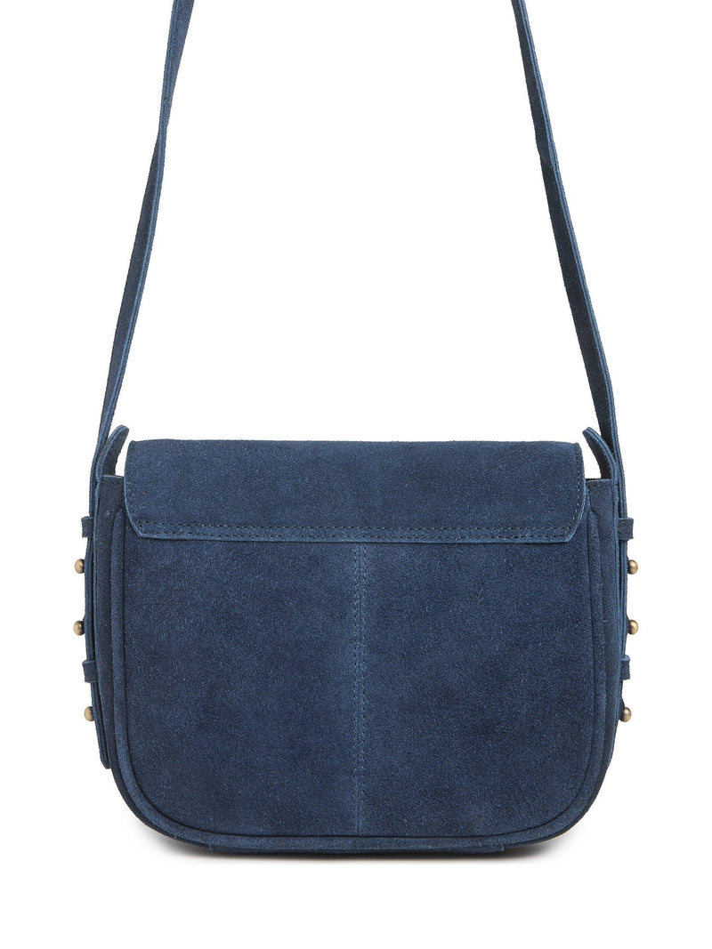 Celtic & Co. suede crossbody bag navy (British brand)