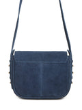 Celtic & Co. suede crossbody bag navy (British brand)