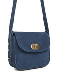 Celtic & Co. suede crossbody bag navy (British brand)