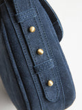 Celtic & Co. suede crossbody bag navy (British brand)
