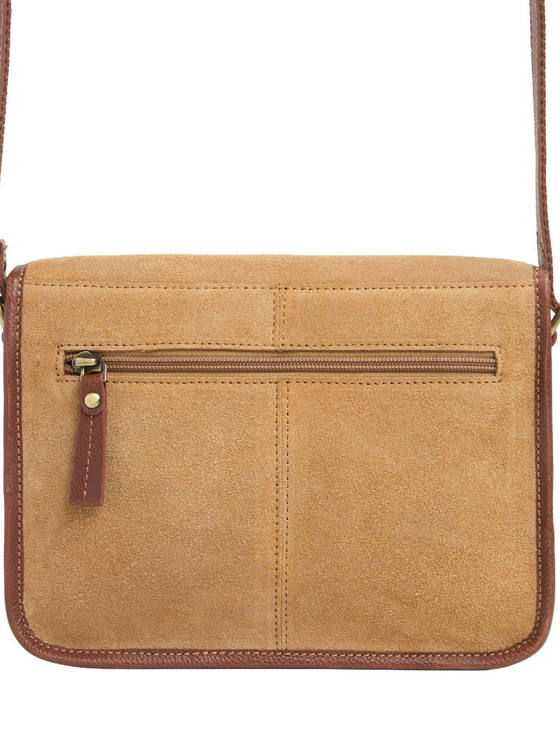 Celtic & Co. sand suede crossbody bag UK version